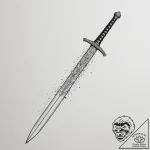 A nichirin sword from demon slayer, tattoo dr… – tattoo sketch (№1755145652_0, 14.08.2025 04:27) — tattoovalue.net
