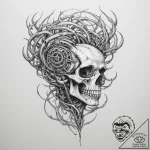 Biomechanics – tattoo sketch (№1755146264_0, 14.08.2025 04:37) — tattoovalue.net
