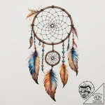 Tattoo sketch a stylized dreamcatcher with de… – tattoo sketch (№1755146865_0, 14.08.2025 04:47) — tattoovalue.net
