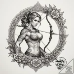 Tattoo sketch a realistic sagittarius archer,… – tattoo sketch (№1755147265_0, 14.08.2025 04:54) — tattoovalue.net
