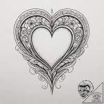 Tattoo sketch a minimalist heart outline., ta… – tattoo sketch (№1755148653_0, 14.08.2025 05:17) — tattoovalue.net