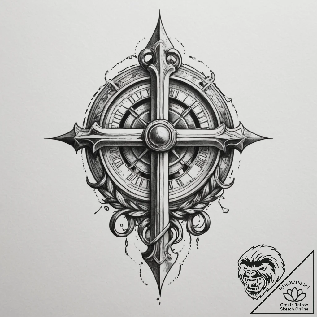 Tattoo sketch a subtle gradient from light to... - tattoo sketch (№1755150432_0, 14.08.2025 05:47) — tattoovalue.net
