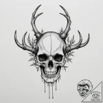 Bones, tattoo drawing outline, on a clean whi… – tattoo sketch (№1755150631_0, 14.08.2025 05:50) — tattoovalue.net