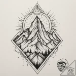 Tattoo sketch a geometric representation of a… – tattoo sketch (№1755150829_0, 14.08.2025 05:53) — tattoovalue.net