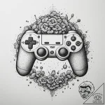 Tattoo design a game controller integrated wi… – tattoo sketch (№1755151812_0, 14.08.2025 06:10) — tattoovalue.net