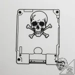 Tattoo design a floppy disk with a skull and… – tattoo sketch (№1755152406_0, 14.08.2025 06:20) — tattoovalue.net