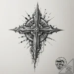 Tattoo sketch a futuristic weapon with a glow… – tattoo sketch (№1755152602_0, 14.08.2025 06:23) — tattoovalue.net