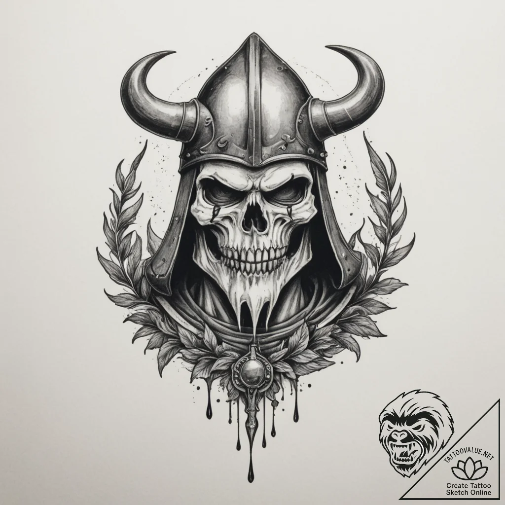 Executioner, tattoo sketch design, muted colo... - tattoo sketch (№1755152800_0, 14.08.2025 06:26) — tattoovalue.net