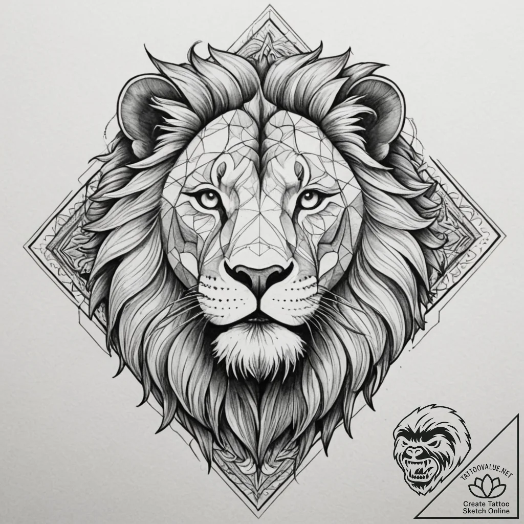 Tattoo sketch a geometric interpretation of a... - tattoo sketch (№1755153991_0, 14.08.2025 06:46) — tattoovalue.net