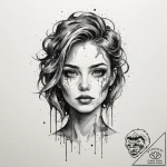 Tattoo design a glitching character sprite ab… – tattoo sketch (№1755154781_0, 14.08.2025 06:59) — tattoovalue.net