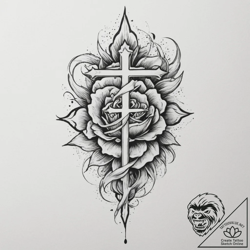 Tattoo sketch a sandstorm forming a powerful... - tattoo sketch (№1755154980_0, 14.08.2025 07:03) — tattoovalue.net