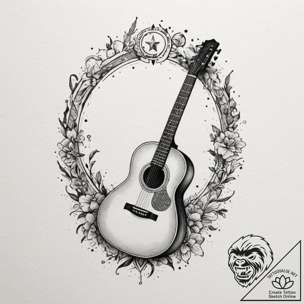 Tattoo design a zodiac symbol merged with a h... - tattoo sketch (№1755155768_0, 14.08.2025 07:16) — tattoovalue.net