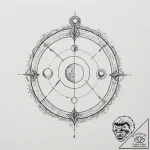 155. tattoo sketch: “gadat” rune with celesti… – tattoo sketch (№1755156757_0, 14.08.2025 07:32) — tattoovalue.net