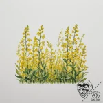 A shot of a field of oilseed rape in bloom, a… – tattoo sketch (№1755156956_0, 14.08.2025 07:35) — tattoovalue.net