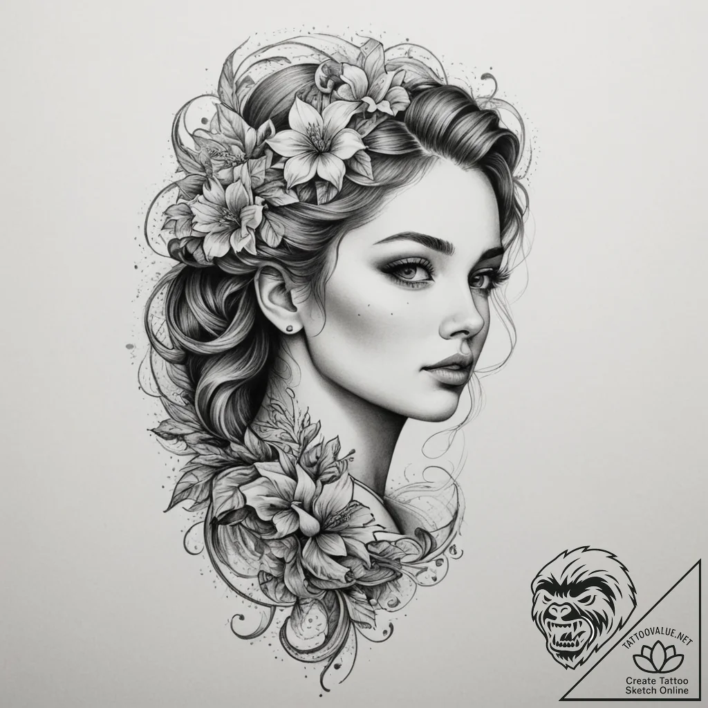 Tattoo sketch a memorial portrait in a realis... - tattoo sketch (№1755157154_0, 14.08.2025 07:39) — tattoovalue.net