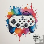 Tattoo design a controller face button with a… – tattoo sketch (№1755158141_0, 14.08.2025 07:55) — tattoovalue.net