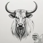 Tattoo design a taurus bull, with a specific… – tattoo sketch (№1755160519_0, 14.08.2025 08:35) — tattoovalue.net