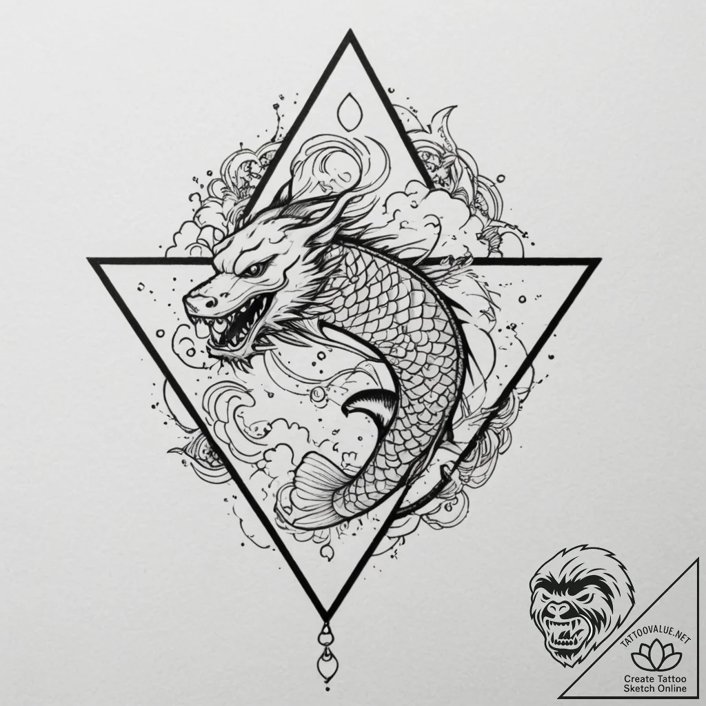 Tattoo design: a geometric tattoo of mokosh's... - tattoo sketch (№1755162100_0, 14.08.2025 09:01) — tattoovalue.net