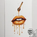 Tattoo sketch a pair of lips, slightly parted… – tattoo sketch (№1755162496_0, 14.08.2025 09:08) — tattoovalue.net