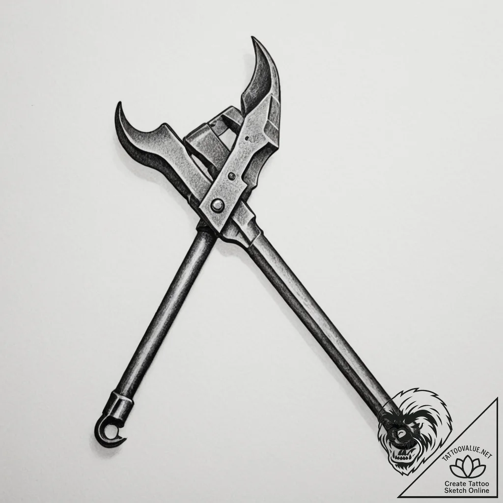 Tattoo sketch a blacksmith's tongs holding a... - tattoo sketch (№1755162692_0, 14.08.2025 09:11) — tattoovalue.net