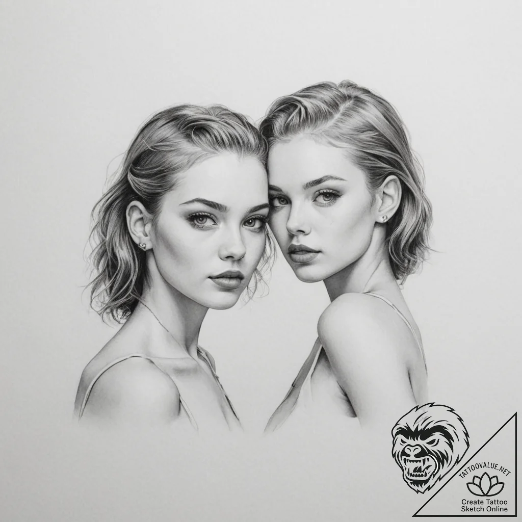 Twins - tattoo sketch (№1755162888_0, 14.08.2025 09:14) — tattoovalue.net