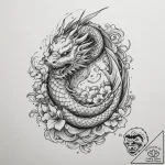 Ruby, tattoo line art, fine lines, delicate l… – tattoo sketch (№1755163085_0, 14.08.2025 09:18) — tattoovalue.net