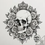 Tattoo design a pair of matching royal insign… – tattoo sketch (№1755163482_0, 14.08.2025 09:24) — tattoovalue.net