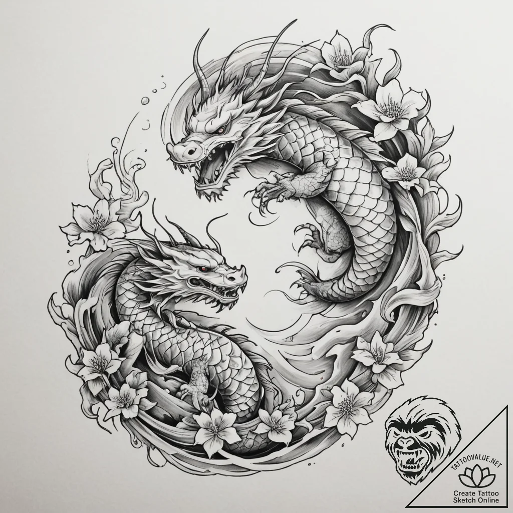 Tattoo design a sturdy, ancient stone well.,... - tattoo sketch (№1755164665_0, 14.08.2025 09:44) — tattoovalue.net