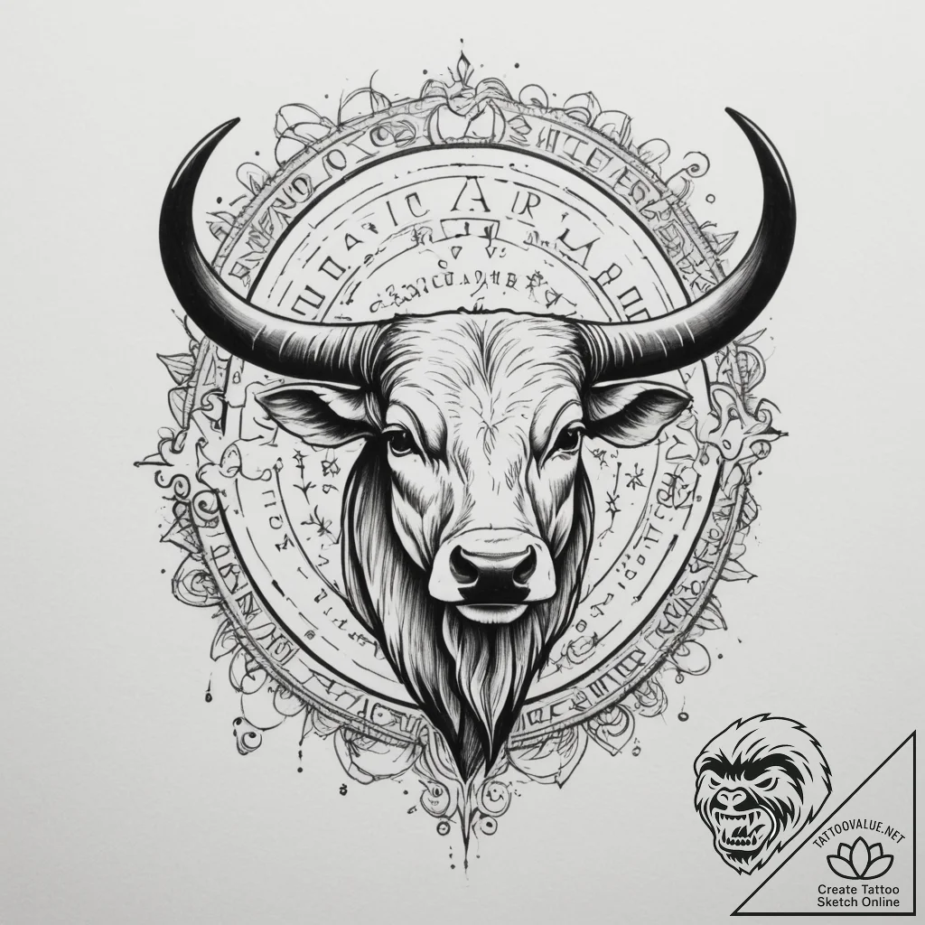 Tattoo design "i have" text for taurus, with... - tattoo sketch (№1755165062_0, 14.08.2025 09:51) — tattoovalue.net