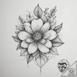 Tattoo sketch a personal birth flower combine… – tattoo sketch (№1755166247_0, 14.08.2025 10:10) — tattoovalue.net