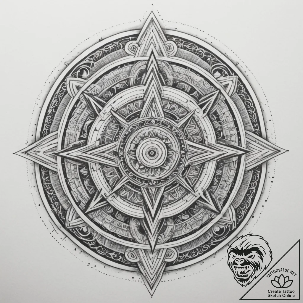 Tattoo design a cyberpunk cityscape made of s... - tattoo sketch (№1755166842_0, 14.08.2025 10:20) — tattoovalue.net