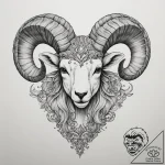 Tattoo sketch an aries ram’s head with a smal… – tattoo sketch (№1755167237_0, 14.08.2025 10:27) — tattoovalue.net