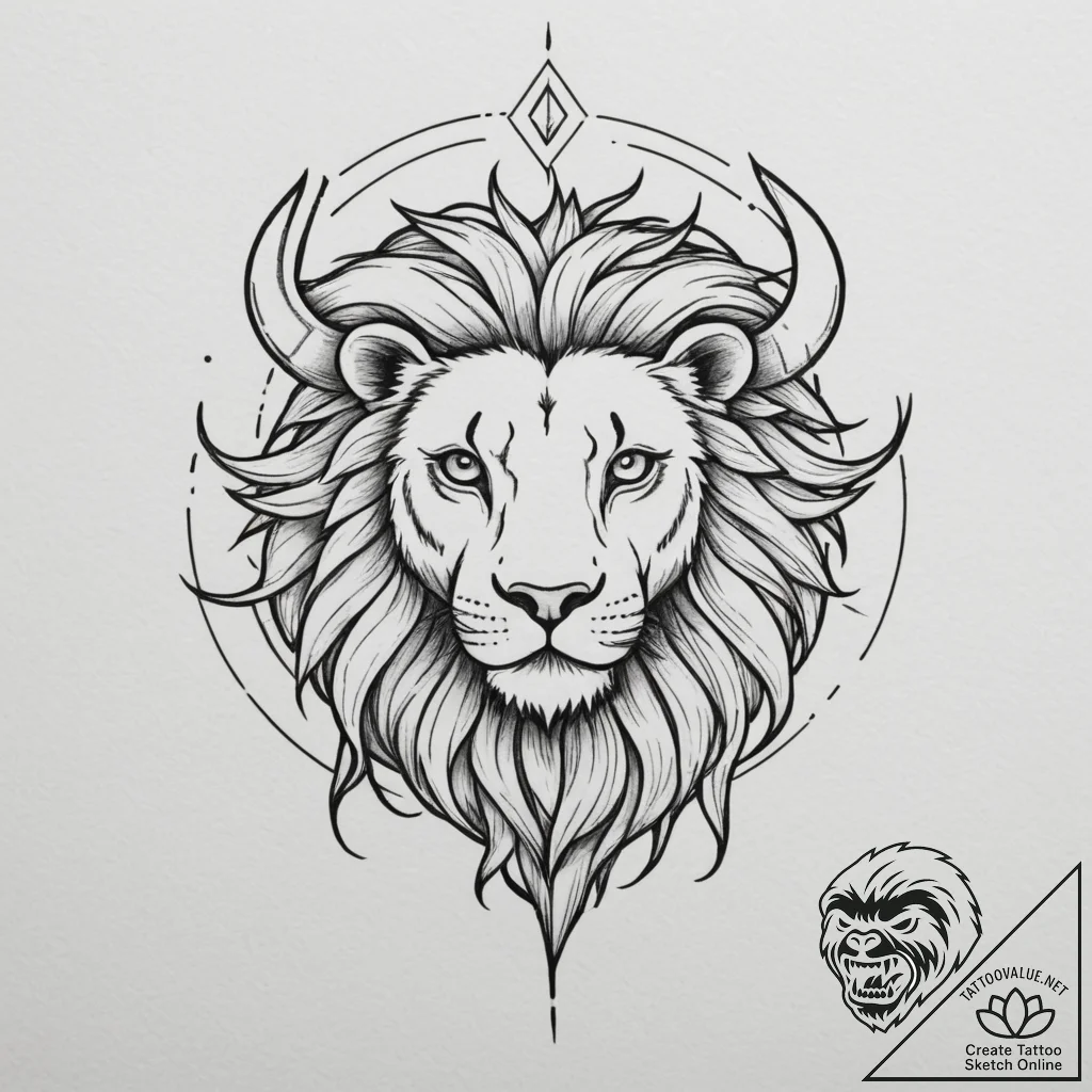 Tattoo design a zodiac symbol appearing as if... - tattoo sketch (№1755167833_0, 14.08.2025 10:37) — tattoovalue.net