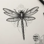 Mechanical dragonfly, tattoo flash sheet desi… – tattoo sketch (№1755171187_0, 14.08.2025 11:33) — tattoovalue.net
