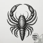 Tattoo design a menacing scorpio scorpion in… – tattoo sketch (№1755171386_0, 14.08.2025 11:36) — tattoovalue.net