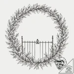 Tattoo design a garden gate or a front door w… – tattoo sketch (№1755173597_0, 14.08.2025 12:13) — tattoovalue.net