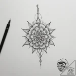 Tattoo design a thread that starts on one per… – tattoo sketch (№1755174601_0, 14.08.2025 12:30) — tattoovalue.net
