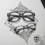 Tattoo design a pair of gaming glasses reflec… – tattoo sketch (№1755175195_0, 14.08.2025 12:39) — tattoovalue.net
