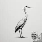 Crane – tattoo sketch (№1755175394_0, 14.08.2025 12:43) — tattoovalue.net