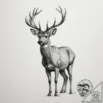 Tattoo sketch a subtle deer silhouette, elega… – tattoo sketch (№1755175791_0, 14.08.2025 12:49) — tattoovalue.net