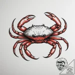 Tattoo design a cancer crab, drawn with loose… – tattoo sketch (№1755176793_0, 14.08.2025 13:06) — tattoovalue.net