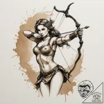 Tattoo sketch a sagittarius archer, captured… – tattoo sketch (№1755177984_0, 14.08.2025 13:26) — tattoovalue.net