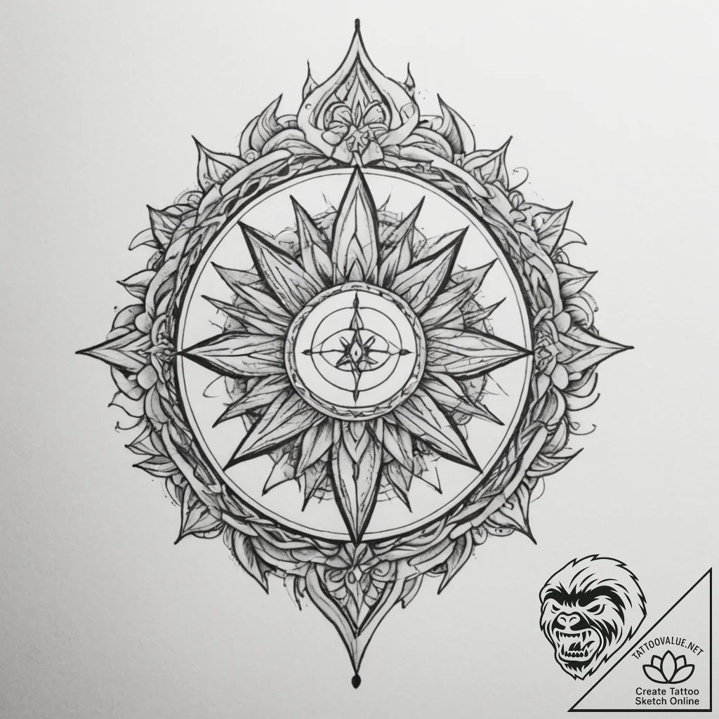 Tattoo sketch an abstract visualization of "i... - tattoo sketch (№1755178183_0, 14.08.2025 13:29) — tattoovalue.net