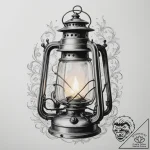 Tattoo sketch a vintage lantern casting a war… – tattoo sketch (№1755179385_0, 14.08.2025 13:49) — tattoovalue.net