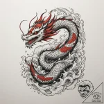 Basilisk, ink illustration for tattoo, on a c… – tattoo sketch (№1755180394_0, 14.08.2025 14:06) — tattoovalue.net