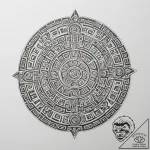 A mayan calendar stone – tattoo sketch (№1755182223_0, 14.08.2025 14:37) — tattoovalue.net