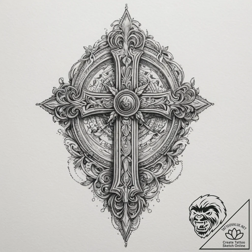 Tattoo design a delicate lace pattern creatin... - tattoo sketch (№1755182623_0, 14.08.2025 14:43) — tattoovalue.net