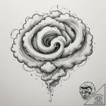 Tattoo sketch a powerful, swirling cloud form… – tattoo sketch (№1755183021_0, 14.08.2025 14:50) — tattoovalue.net