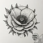 Tattoo sketch a single poppy in bloom its pet… – tattoo sketch (№1755183418_0, 14.08.2025 14:56) — tattoovalue.net