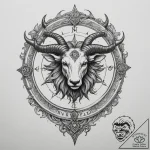 Tattoo sketch a zodiac symbol integrated into… – tattoo sketch (№1755184024_0, 14.08.2025 15:07) — tattoovalue.net